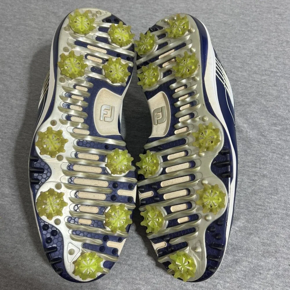 FootJoy FJ Fury Golf Shoes‎ Men's Size 8 M Navy Blue Green Spikes 51101